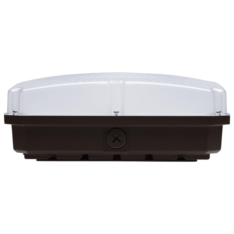Satco 45/60/70 Watt Selectable 120-277V LED Integrated Microwave Sensor Canopy Light Fixture 3000/4000/5000K