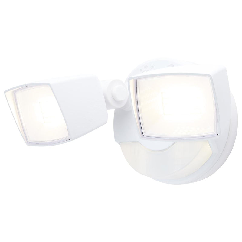 Satco 17/25 Watt Dual Head LED Selectable Flood Light With Night Light 3000/4000/5000K   
