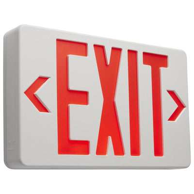 Satco Single/Dual Battery Back Up Exit LED Sign Red  