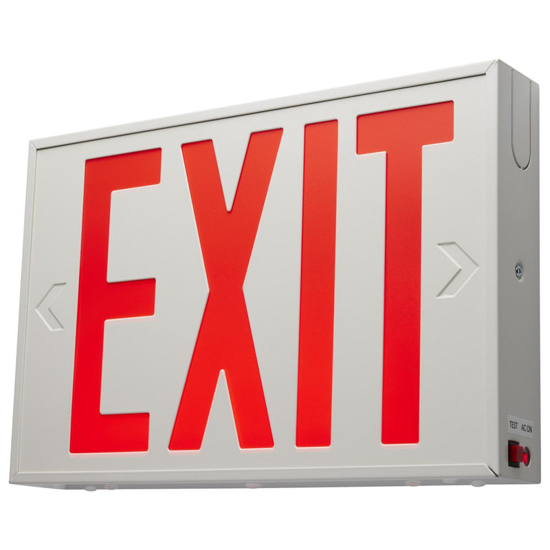 Satco Single/Dual Battery Back Up NYC Approved Exit LED Sign Red  