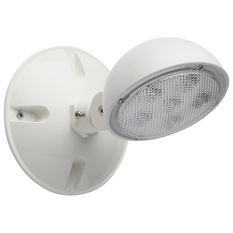 Satco 1 Head Single Remote Capable LED Round Emergency Light Fixture   