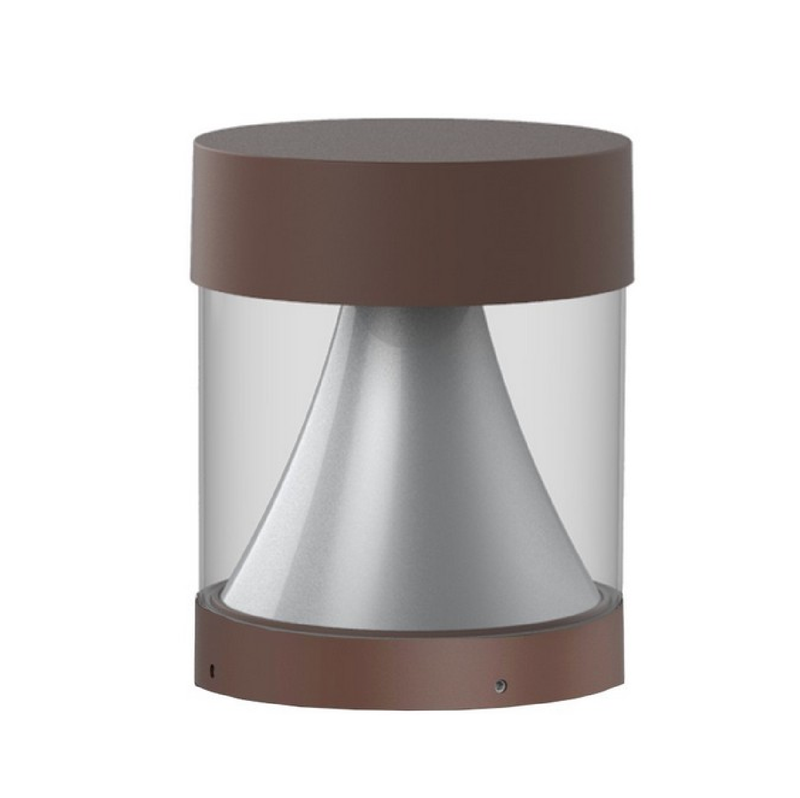 Morris Products 12/16/22 Watt Round Flat LED Selectable Bollard Top Only 3000/4000/5000K Selectable Bronze 