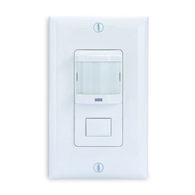 Intermatic IOS-DPBIF-WH Residential In-Wall Push Button PIR Occupancy Sensor   