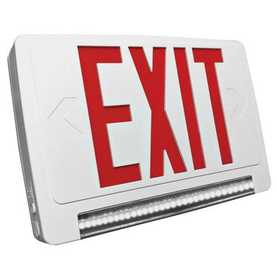 Morris Products Light Pipe Exit and Emergency LED Combo Sign Red  