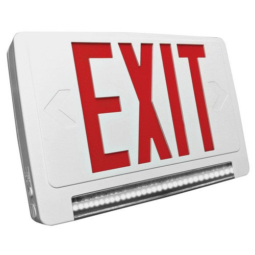 Morris Products Light Pipe Self-Diagnostic Exit and Emergency LED Combo Sign   