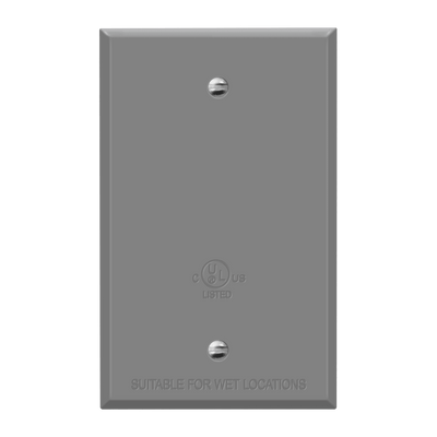 Enerlites Weatherproof One Gang Metal Blank Wall Plate   