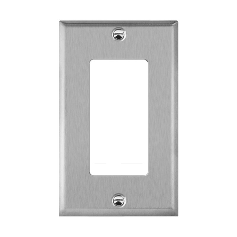 Enerlites Stainless Steel Decorator GFCI Receptacle One Gang Wall Plate Stainless Steel