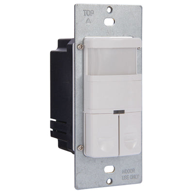 Intermatic IOS-DDR-WH Commercial Grade Dual Load In-Wall PIR Occupancy/Vacancy Sensor   