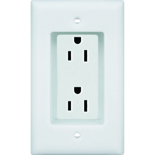 Decorator Recessed Duplex Receptacle With Wall Plate – Green Electrical ...