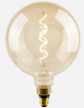 Green Creative 4.5 Watt Deco G63 Amber LED Filament Light Bulb 2000K   