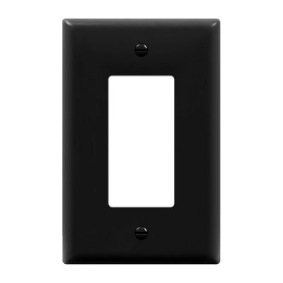Enerlites Decorator GFCI Matte One Gang Wall Plate Black