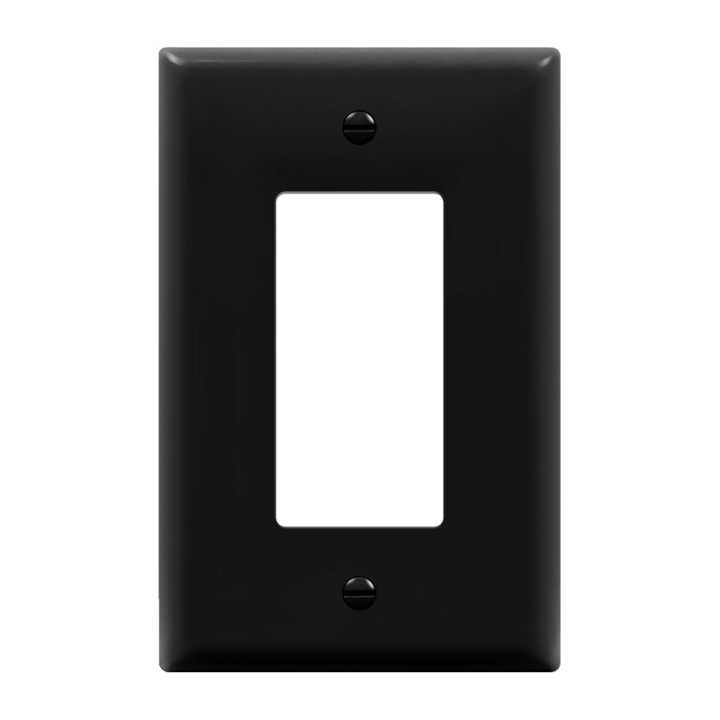 Enerlites Decorator GFCI Matte One Gang Wall Plate Black