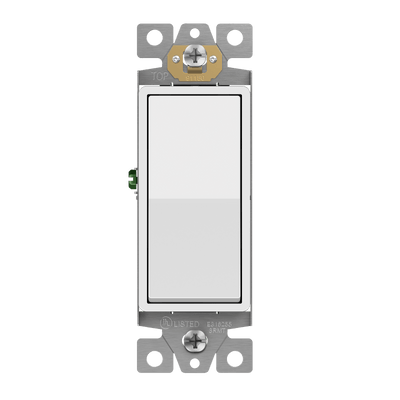 Enerlites Residential Grade Matte AC Quiet Push In Side Wired Single Pole Decorator Switch White