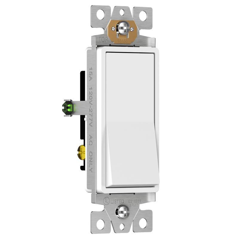 Enerlites Residential Grade Matte AC Quiet Push In Side Wired 3 Way Decorator Switch