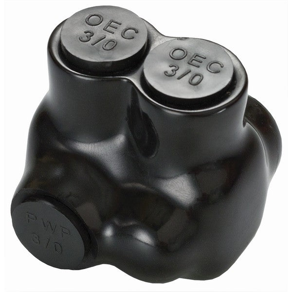 Morris Products 4-14 Black Offset Dual Entry Insulated Splice Power Connector   