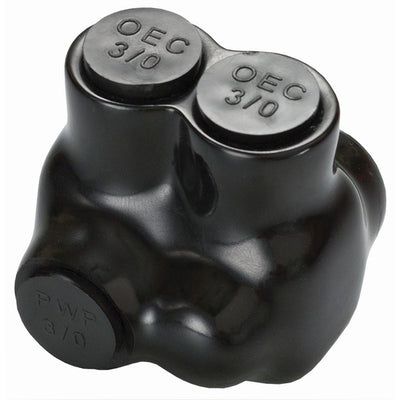 Morris Products 250-6 Black Offset Dual Entry Insulated Splice Power Connector   