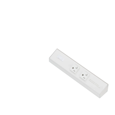 American Lighting 10 Inch Atom 120V Low Profile Power Strips With Receptacles White