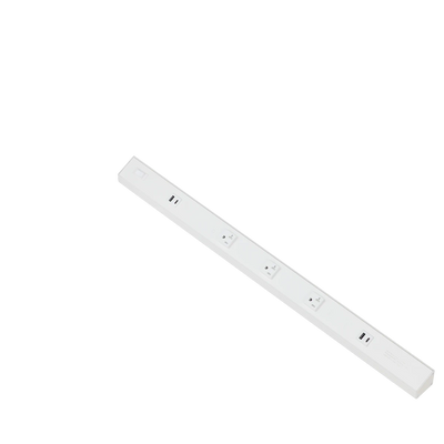 American Lighting 30 Inch Atom 120V Low Profile Power Strips With Receptacles White