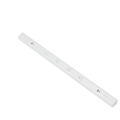 American Lighting 36 Inch Atom 120V Low Profile Power Strips With Receptacles White
