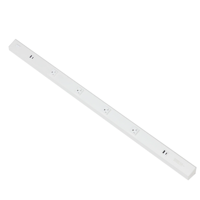 American Lighting 40 Inch Atom 120V Low Profile Power Strips With Receptacles White
