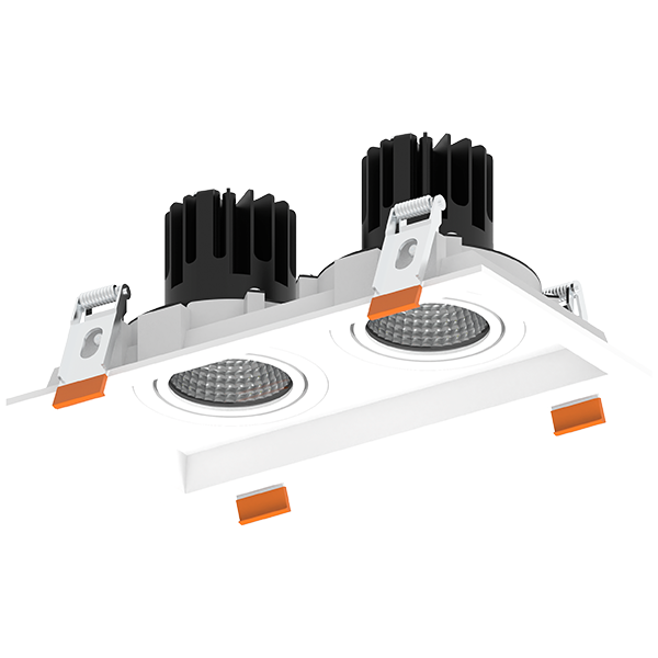 American Lighting 16 Watt LED 120V 2 Head Recessed Downlight 27/30/35/40/50K Selectable  