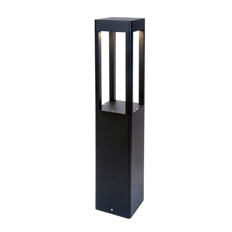 Westgate 10/18/25 Watt 32 Inch Square LED Bollard Open Lens 3000K/4000K/5000K Selectable Bronze