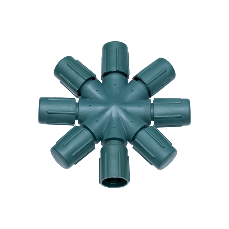 Commercial Coaxial Power Tap 8-way Connector for American Lighting Gen 2 Holiday Lights