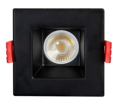 GM Lighting 2 Inch 15 Watt 120V Selectable Square MiniTask Recessed LED Downlight 2700K/3000K/3500K/4000K/5000K Selectable Black