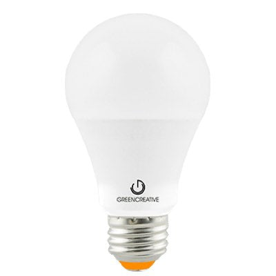 Green Creative 9 Watt Enclosed Fixture Rated 120-277V LED A19 Light Bulb 2700K Warm White  