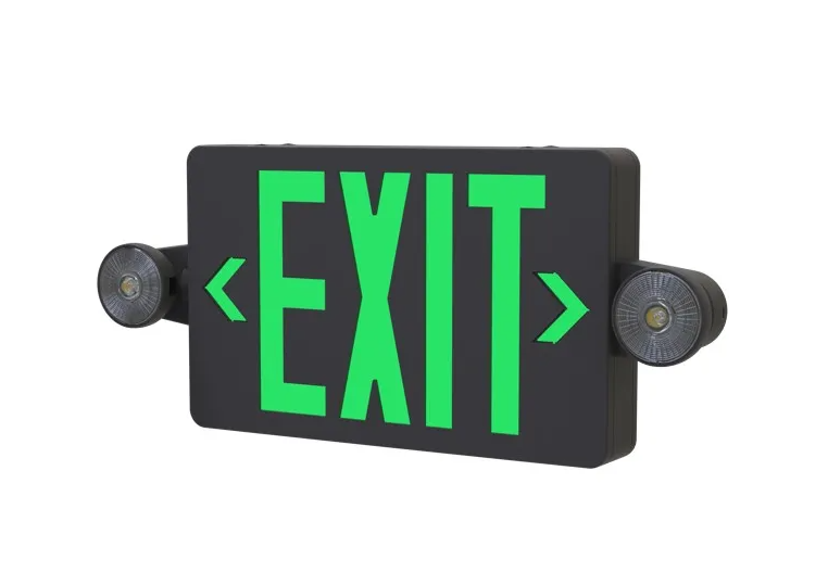Halco Lighting Technologies Emergence Thermoplastic Face LED Red/Green Exit and Emergency Sign