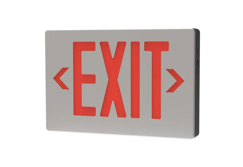 Halco Lighting Technologies Emergence Die-Cast Aluminum Face LED Exit Sign Red  