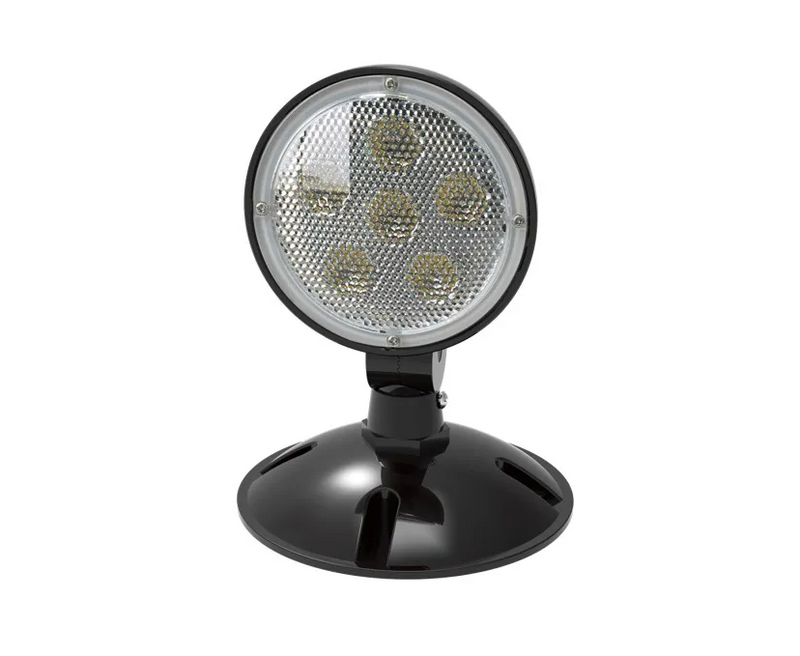 Halco Lighting Technologies Emergence Single Remote Outdoor Black Round Head For Halco Exit and Emergency Signs