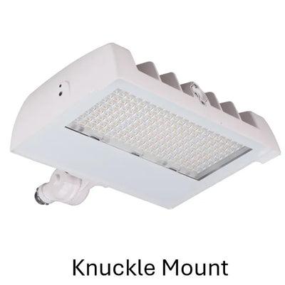 Halco Lighting Technologies 50/60/80 Watt Adjustable Beam Angle 120-277V 0-10V Dimming LED Flood Light with Photocell 3000K/4000K/5000K