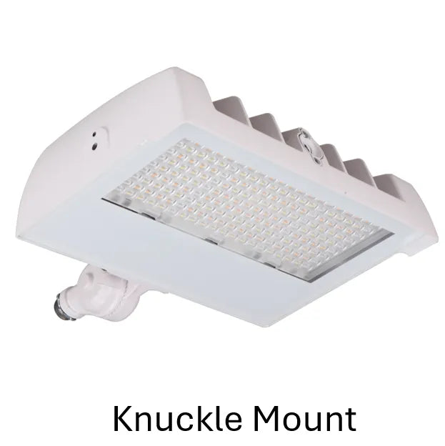 Halco Lighting Technologies 50/60/80 Watt Adjustable Beam Angle 120-277V 0-10V Dimming LED Flood Light with Photocell 3000K/4000K/5000K
