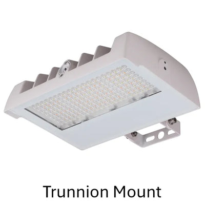 Halco Lighting Technologies 50/60/80 Watt Adjustable Beam Angle 120-277V 0-10V Dimming LED Flood Light with Photocell 3000K/4000K/5000K