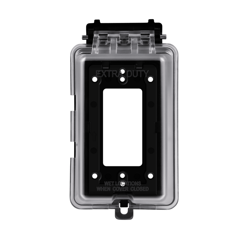 Enerlites Extra Duty In Use Waterproof Outdoor Vertical/Horizontal Cover for One Gang Decorator GFCI Receptacle   