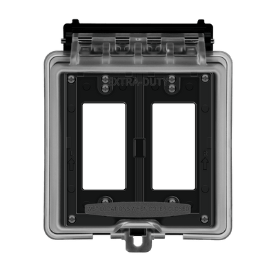 Enerlites Extra Duty In Use Waterproof Outdoor Vertical Cover for Two Gang Decorator GFCI Receptacle   