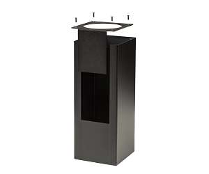 Keystone Technologies 3 Inch Square Shell for 3 Inch Keystone Wall Mount Cylinders Selectable Black 