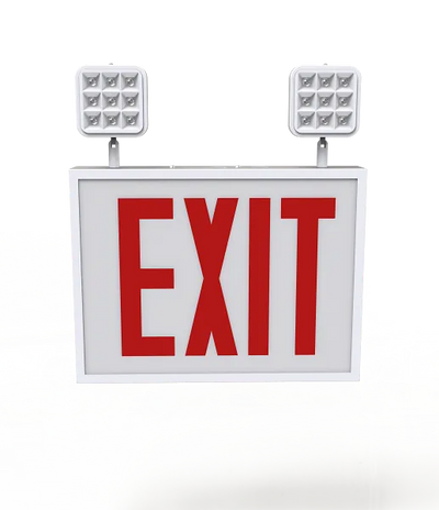 Keystone Technologies Single Face Chicago Code Compliant Surface Mount Steel Exit Combo High Lumen Output