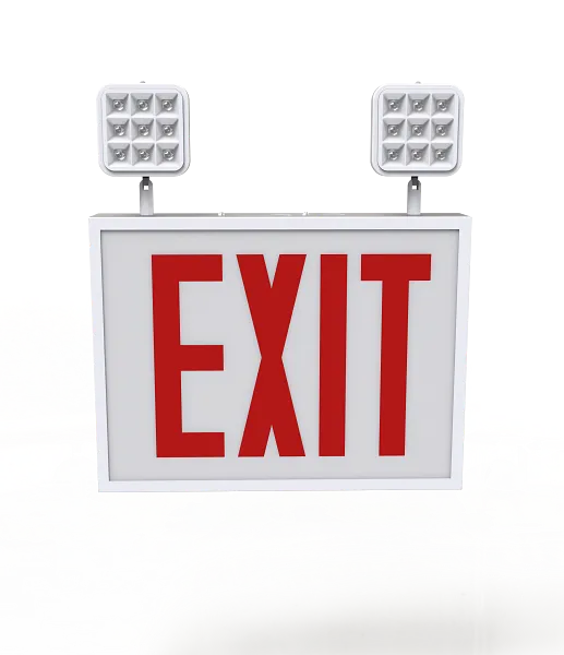 Keystone Technologies Single Face Chicago Code Compliant Surface Mount Steel Exit Combo High Lumen Output