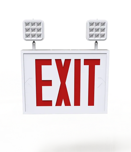 Keystone Technologies Single or Double Face NYC Code Compliant Surface Mount Steel Exit Combo Normal Lumen Output
