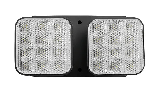 Keystone Technologies 2-Head Square Low Voltage Remote Emergency Light Black