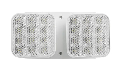 Keystone Technologies 2-Head Square Low Voltage Remote Emergency Light White
