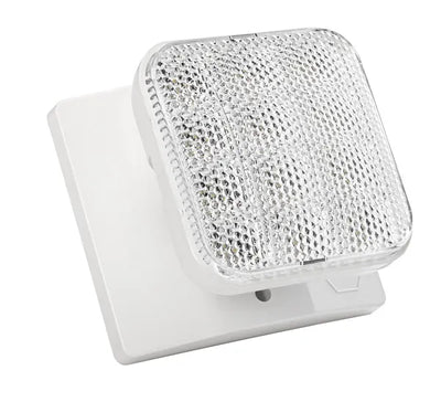 Keystone Technologies 1-Head Square Low Voltage Remote Emergency Light White or Black Finish White