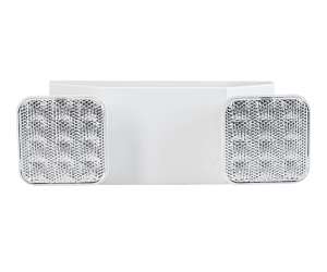 Keystone Technologies LED Remote Capable Dual Head Square Emergency Light with Built-In Test Switch White