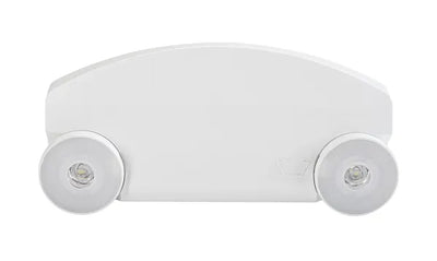 Keystone Technologies LED Dual Head Round Emergency Light with Built-In Test Switch White