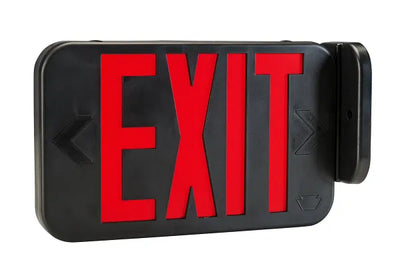 Keystone Technologies Single or Double Facing LED Exit Sign with Switchable Red or Green Lettering