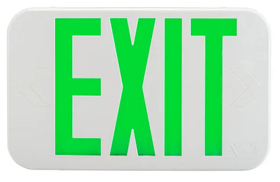 Keystone Technologies Single or Double Facing LED Exit Sign with Switchable Red or Green Lettering