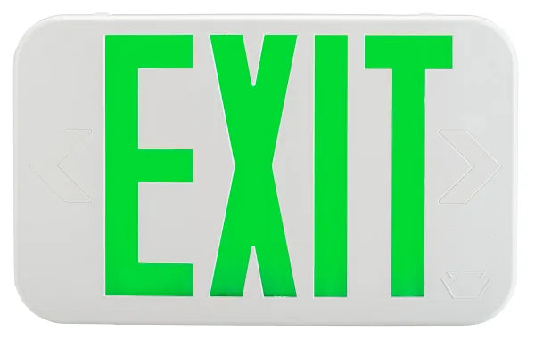 Keystone Technologies Single or Double Facing LED Exit Sign with Switchable Red or Green Lettering