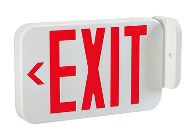 Keystone Technologies Single or Double Facing LED Exit Sign with Switchable Red or Green Lettering